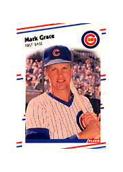 1988 Fleer Mini Baseball Cards 068      Mark Grace RC
